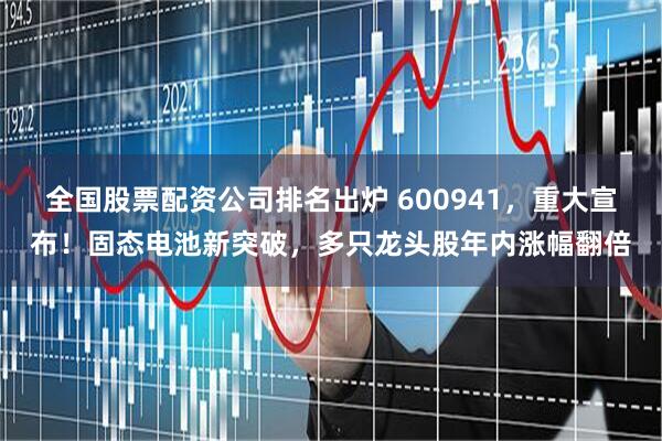 全国股票配资公司排名出炉 600941，重大宣布！固态电池新突破，多只龙头股年内涨幅翻倍