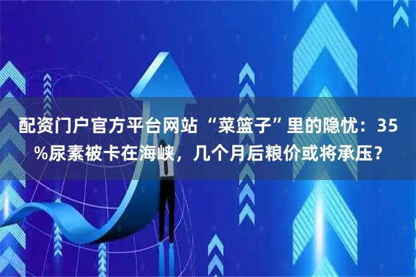 配资门户官方平台网站 “菜篮子”里的隐忧：35%尿素被卡在海峡，几个月后粮价或将承压？